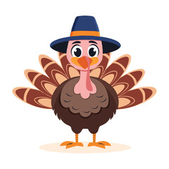 thanksgiving turkey with hat
