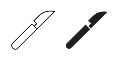 Scalpel icon vector design. icon doodle hand drawn.