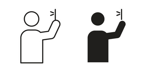 Selfie icon vector design. icon doodle hand drawn.