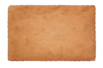 Back of an old photo isolated white, including clipping path