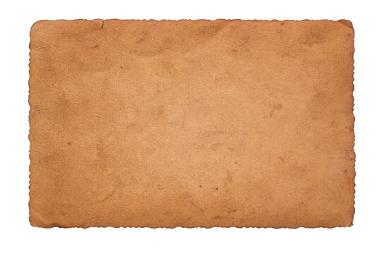 Back of an old photo isolated white, including clipping path