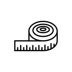 Measure Icons. Measure icon simple sign. Measuring tape icon vector design illustration for graphic and web. Measure Icon similar design.