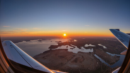 Alba dallo spazio con terminatore