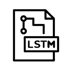LSTM RNN DEEPLEARNING AI SEQUENCE TIME SERIES ICON SET
