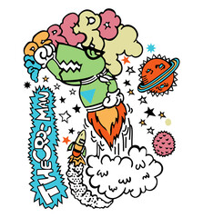 Coloring cartoon animal alphabet for kids in a fun vector illustration set