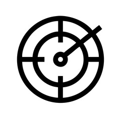 RADAR DETECTION SCANNING SENSOR SIGNAL AVIATION NAVIGATION ICON SET