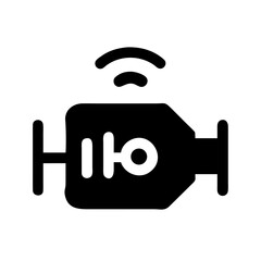 SMART ENGINE AI IOT AUTOMOTIVE PERFORMANCE EFFICIENCY ICON SET