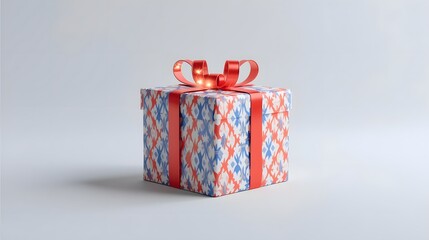 Present of Joy: An elegant gift, wrapped with a delicate ribbon and bow, symbolizes thoughtful gifting and the spirit of generosity. conveying the anticipation of joy and celebration.
