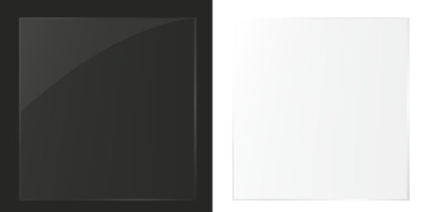 Fototapeta premium Transparent glass screen PNG with soft glossy reflections, smooth curved highlight and realistic panel edges. Perfect for UI mockups, device frames, product previews and clean modern overlays.