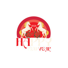2026 year of the Horse. Chinese New Year t-shirt design