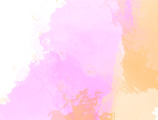 Soft pastel abstract watercolor brush strokes with blended pink and orange hues isolated on transparent background