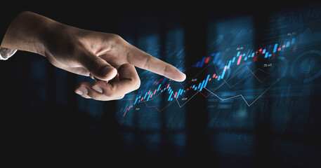 Candlestick chart visualizing financial market trends, investment patterns, price fluctuations, and trading strategy in capital and digital asset markets Vouch