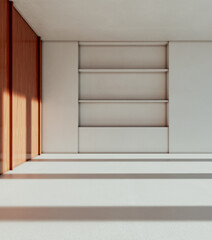 Fototapeta premium Large luxury modern bright interiors Living room mockup illustration 3D rendering image