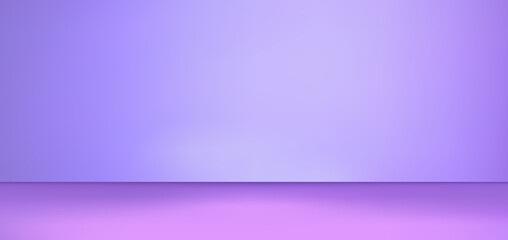 Fototapeta premium Lilac abstract gradient podium background with minimal empty 3d studio scene for product presentation mockup.