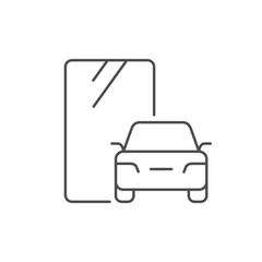 Car related application line icon