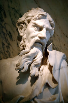 Heraclitus a famous ancient Greek philosopher who lived from 535-475BC and is often known as the weeping philosopher or the Riddler. Marble sculpture from Venice dating from about 1700-50