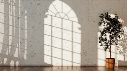 Fototapeta premium Large luxury modern bright interiors Living room mockup illustration 3D rendering image