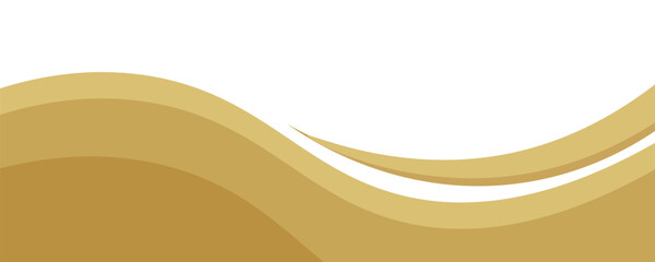 Vector gold line background curve element with white space for text and message design, overlapping layers, vector