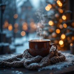 Peaceful Christmas Morning with Sunlight Streaming In
