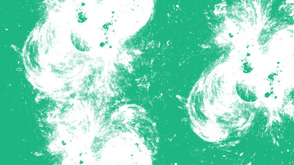 High-Contrast Green Grunge Paint Splatter Texture: Abstract Distressed Background with White Blotches for Street Art, Edgy Branding, and Aggressive Visual Marketing Campaigns.