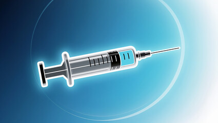 Syringe symbol representing healthcare and vaccination awareness