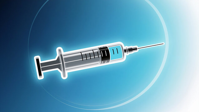 Syringe symbol representing healthcare and vaccination awareness