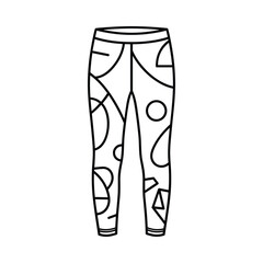 Abstract geometric patterned leggings fashion illustration