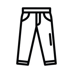 Simple outline icon of a pair of pants or trousers