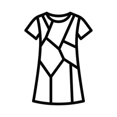 Abstract geometric pattern on a simple t shirt outline illustration