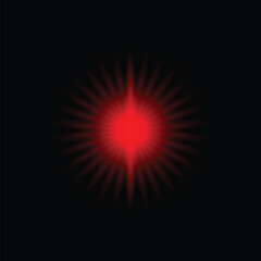 Red Glowing Starburst Abstract Background