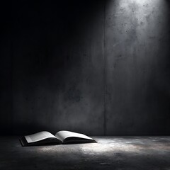 books on black background