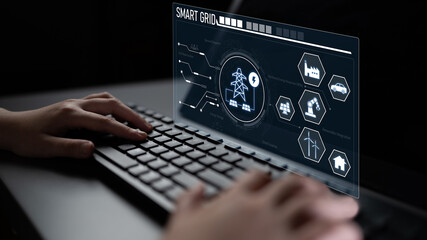 Smart grid system integrating renewable energy sources, energy storage, smart inverters, and demand...