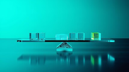 CSRD balance beam background for double materiality and impact reporting visuals