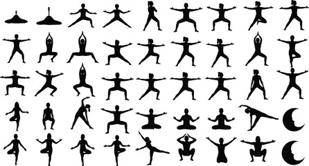 Yoga, meditation, silhouette, posture, balance, wellness, fitness, calm, spiritual, exercise, mindfulness, harmony, peace, body, strength, flexibility, energy, tranquility