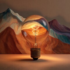 3d rendered illustration of a light bulb