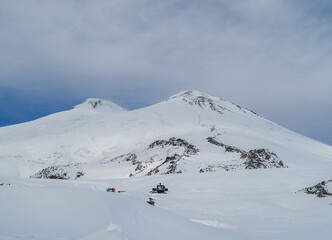snow covered mountains