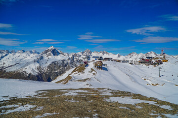 snow covered mountains