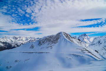 snow covered mountains