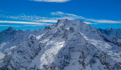 snow covered mountains