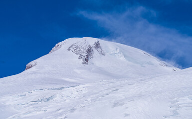 snow covered mountains in winter
