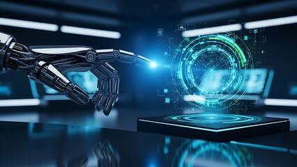 Robotic hand scanning holographic data c