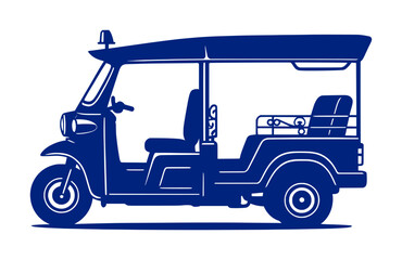 silhouette of tuc tuc - transportation vehicle from thailand (artwork 1)