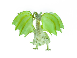  toy fairytale winged dragon isolated on  white background