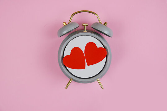 alarm clock. With hearts instead of a dial, the concept of time to love