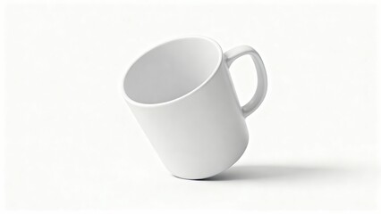 white cup on white background