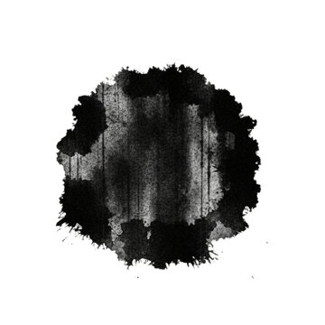 Black Ink or Watercolor Splash Grunge Blot