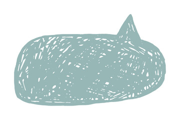 Hand drawn crayon speech bubble with visible sketch strokes and scribbled details. Childlike naive lines, text box chalkboard for notes.