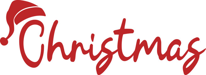 Christmas typography clip art design on plain white transparent isolated background for card, shirt, hoodie, sweatshirt, apparel, card, tag, mug, icon, poster or badge