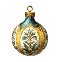 golden christmas ball illustration 