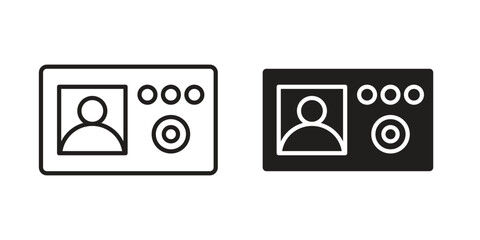 Intercom icon symbol. Classic flat and linr style